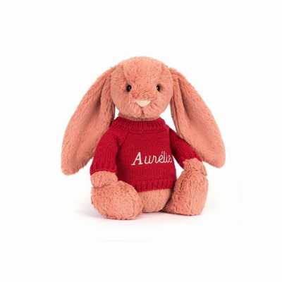 Jellycat Bashful Sorrel Bunny with Red Jumper New Zealand | BWOCG1425